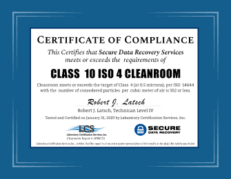 Cleanroom Certificate