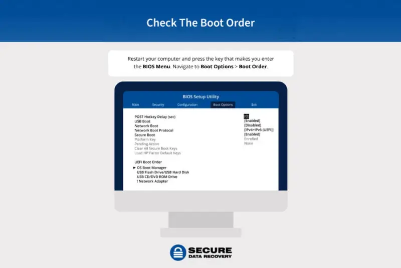 how to check boot order