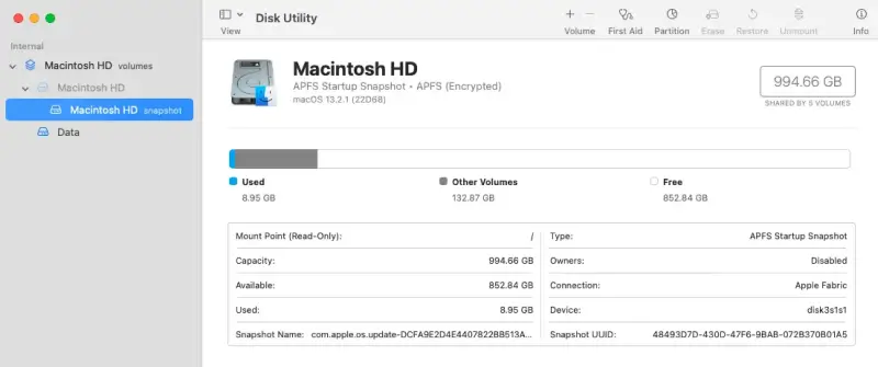 Mac disk utility