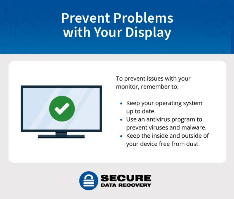 An infographic explaining how to prevent display issues.