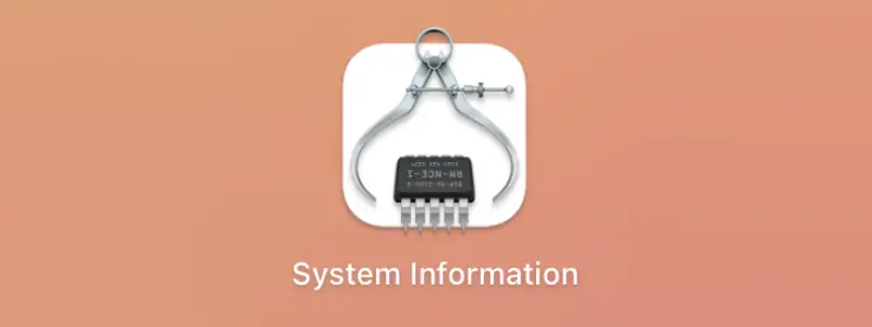 System Information Icon on MacOS