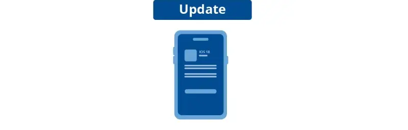 An icon that represents updating an iPhone in recovery mode.