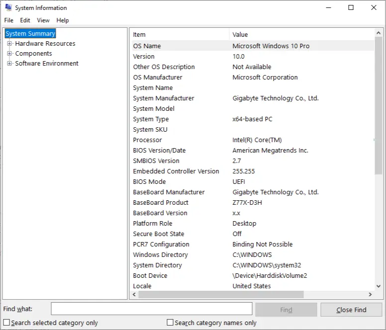 Type MSINFO32 and click ok or enter