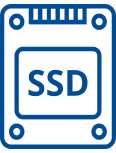 An icon of a solid-state drive.